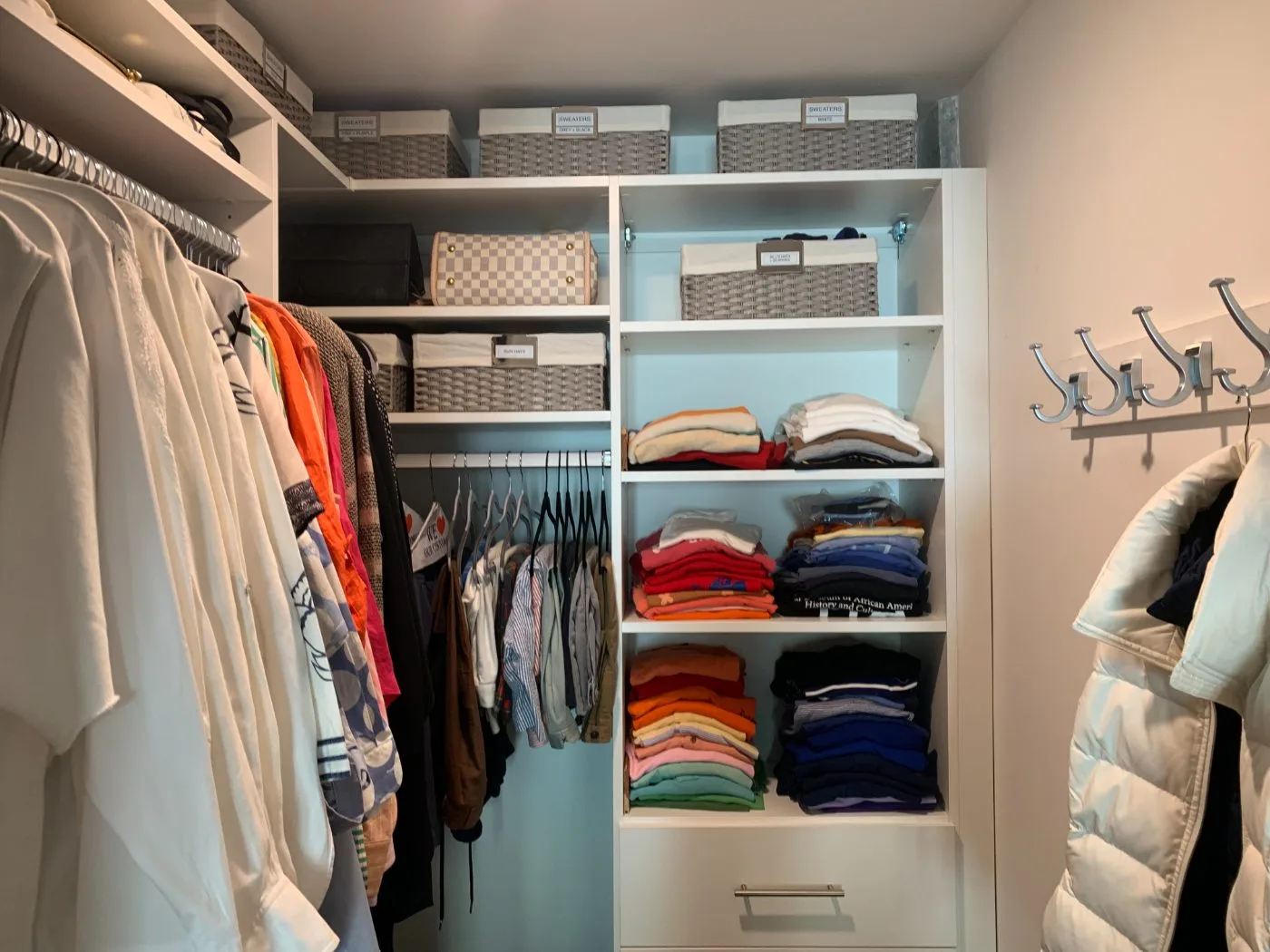 An organized closet
